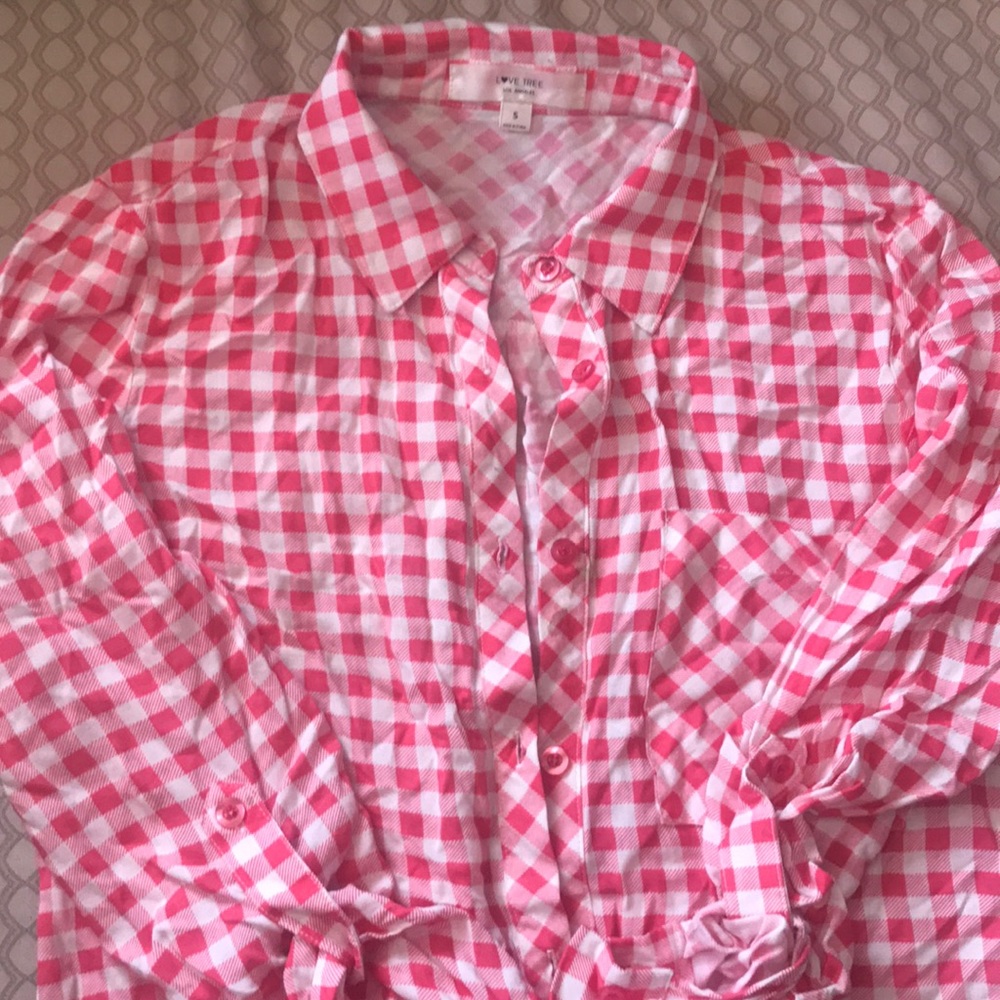Red & white plaid shirt from Forever 21 size small